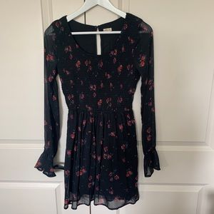 Hollister Floral Printed Dress (Black)